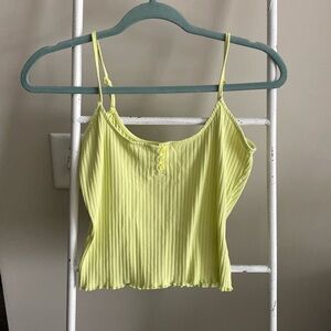 American Eagle Neon Yellow Tank Top Size L